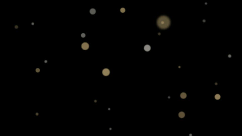 Soft gold out-of-focus lights on black